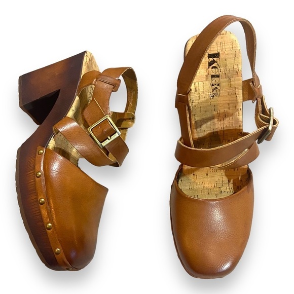 Kork Ease Wendy Platform Clog Size 11 Vegan Leather NEW - Picture 1 of 4